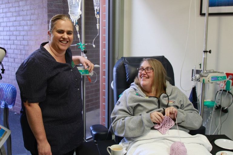 Cancer+patient+Sally+with+her+nursing+team.