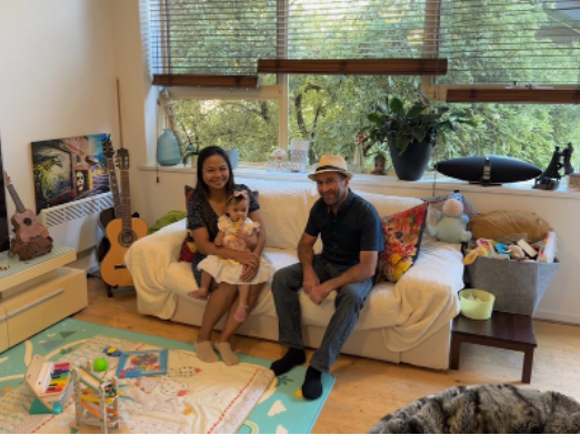 A group of people in a living room