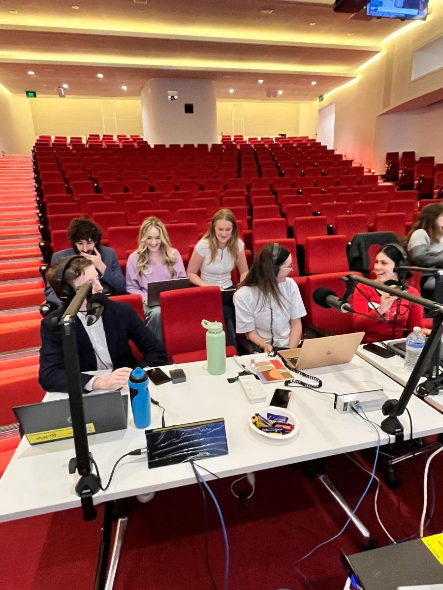 A group of people in a room