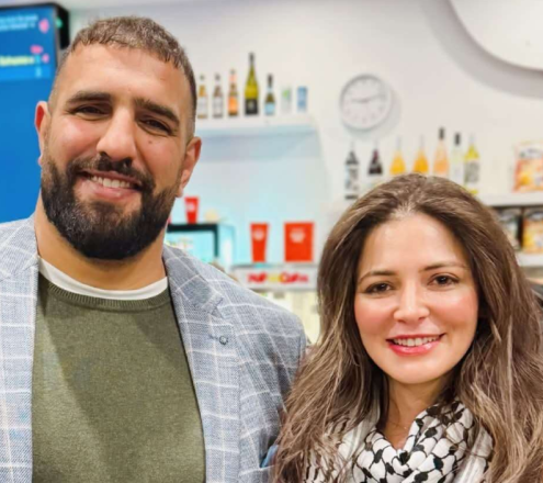 Emergency physician Dr Mohammed Mustafa with Dr Nada Abu Alrub. CC BY SA